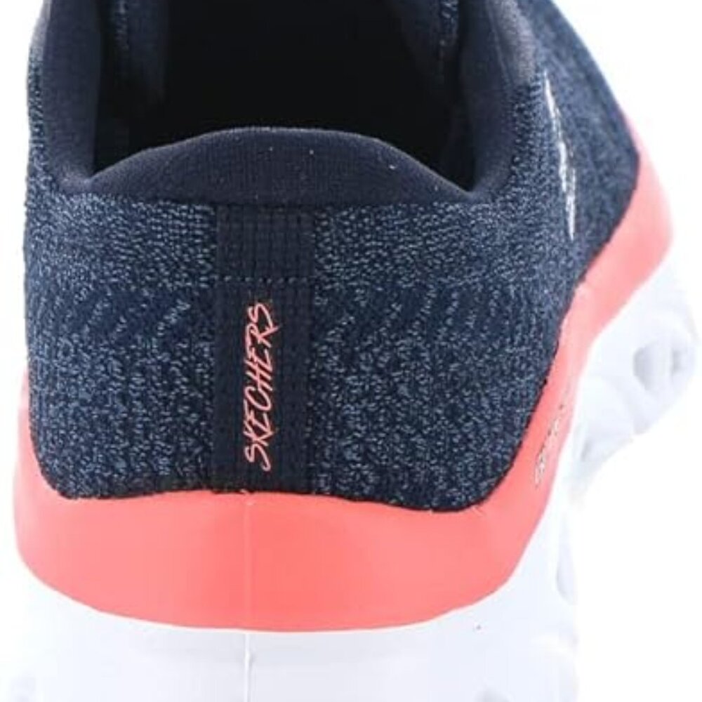 Skechers Women's Sport Glide Step Sport-149943 Navy Coral Sneaker - Picture 4 of 5
